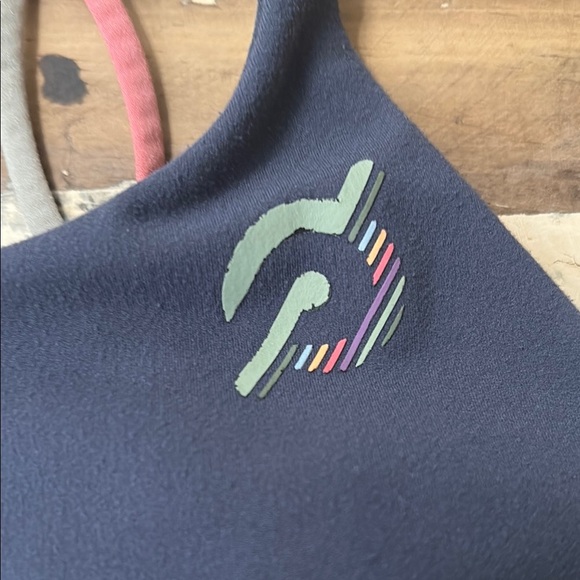 Peloton Blue Sports Bra Strappy Design - Picture 4 of 8